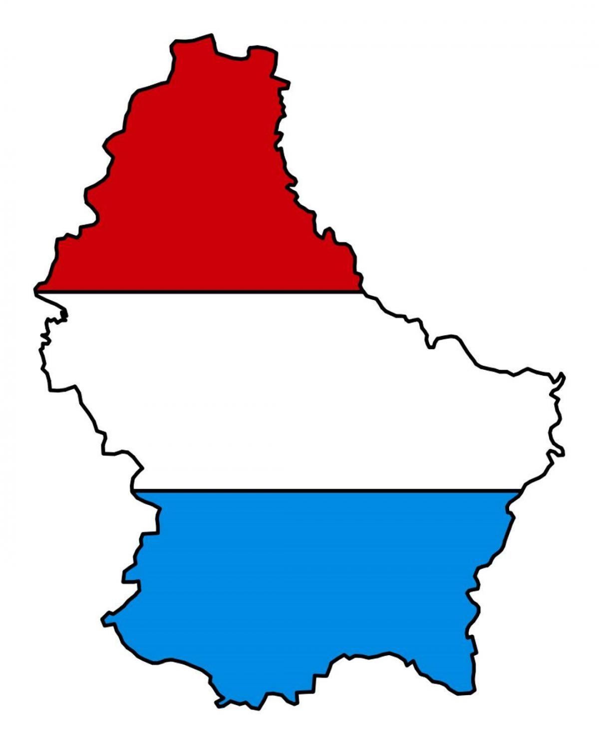 мапа застава Луксембурга 