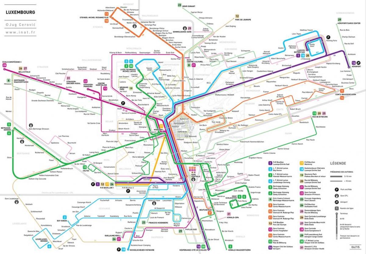 карта метро Луксембурга
