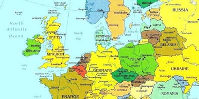 Карта Луксембурга и околних земаља