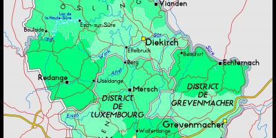 Луксембург локација на мапи 